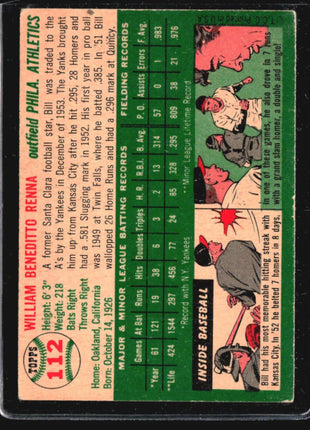 1954 Topps - #112 Bill Renna (RC)