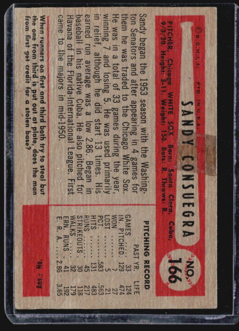 1954 Bowman - #166 Sandy Consuegra