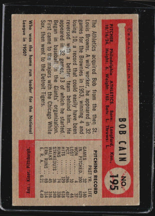 1954 Bowman - #195 Bob Cain