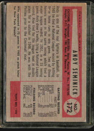 1954 Bowman - #172 Andy Seminick