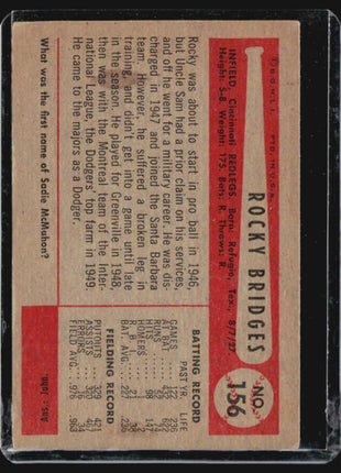 1954 Bowman - #156 Rocky Bridges