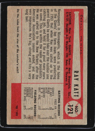 1954 Bowman - #121 Ray Katt (RC)