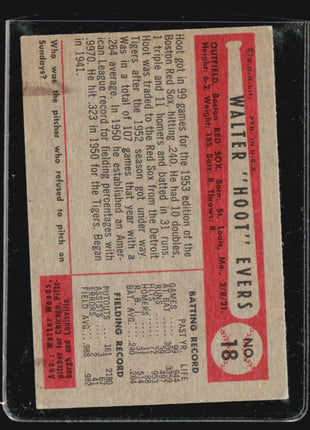 1954 Bowman - #18 Hoot Evers