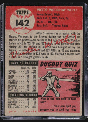 1953 Topps - #142 Vic Wertz