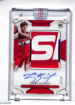 2021-22 National Treasures Corey Kispert Acetate Rc Patch Auto /24 Logo #112