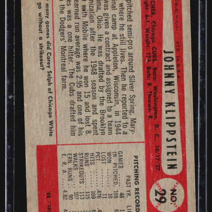 1954 Bowman - #29 Johnny Klippstein