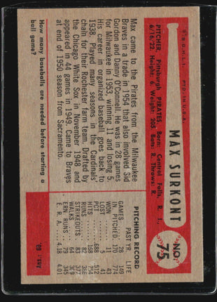1954 Bowman - #75 Max Surkont