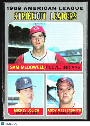 1970 Topps #72 Sam McDowell Mickey Lolich Andy Messersmith