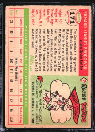 1954 Topps - #221 Dick Brodowski