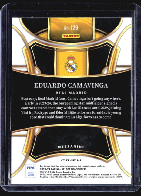 2023-24 Panini Select FIFA - Mezzanine #129 Eduardo Camavinga Red
