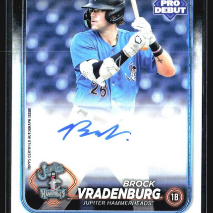 2024 Topps Pro Debut - Auto #PD-103 Brock Vradenburg (AU, RC)