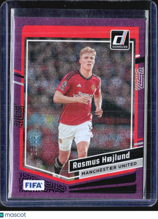 2023-24 Panini Donruss FIFA - #94 Rasmus Hojlund Purple /25