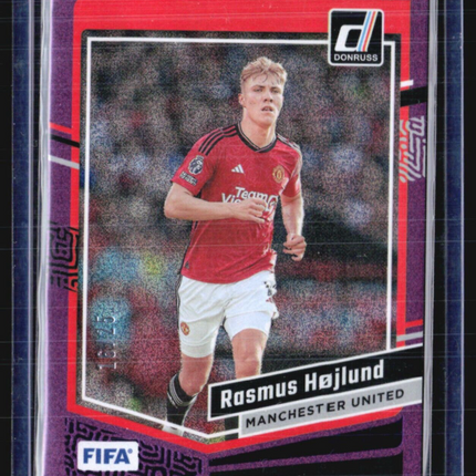2023-24 Panini Donruss FIFA - #94 Rasmus Hojlund Purple /25