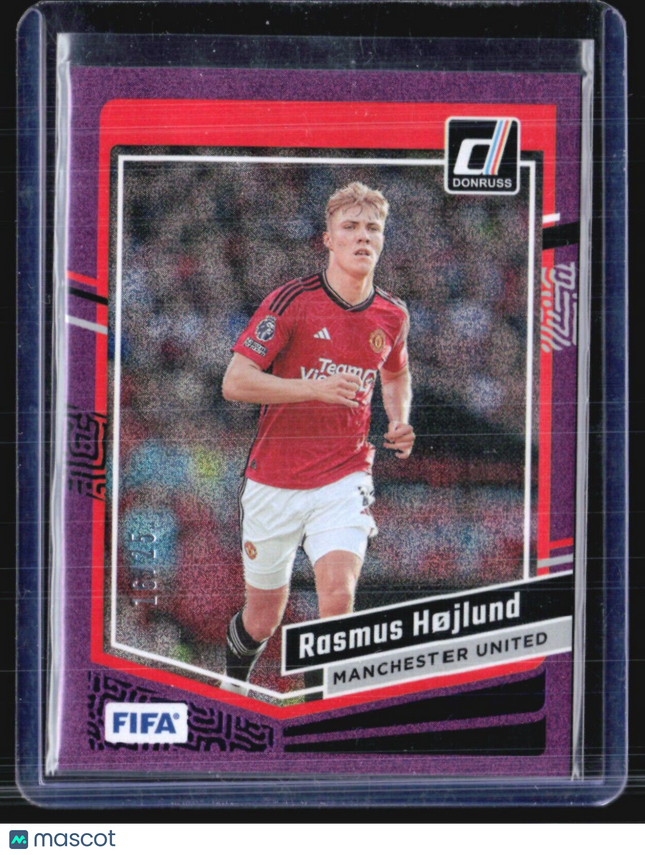 2023-24 Panini Donruss FIFA - #94 Rasmus Hojlund Purple /25