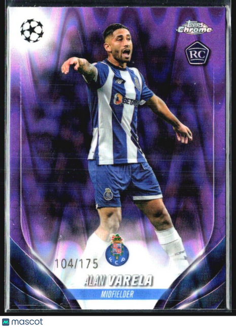 2023-24 Topps Chrome UEFA Club Competitions - #55 Alan Varela (RC) Purple /175