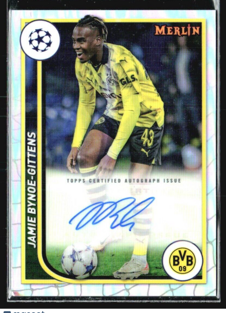 2023-24 Merlin Chrome Jamie Bynoe Gittens Refractor Auto