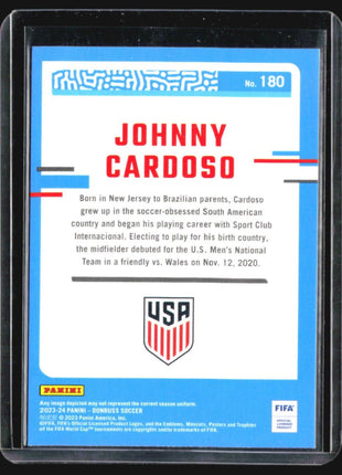 2023-24 Panini Donruss FIFA - Rated Rookie #180 Johnny Cardoso (RC) Silver Ice