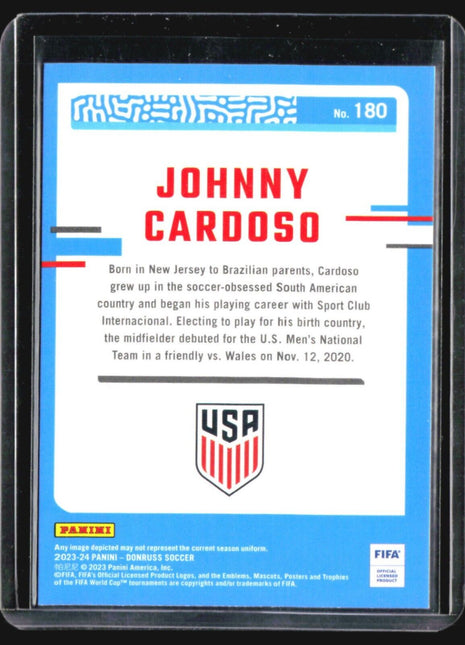 2023-24 Panini Donruss FIFA - Rated Rookie #180 Johnny Cardoso (RC) Silver Ice