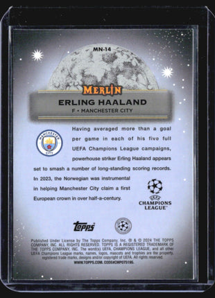 2023-24 Topps Merlin UEFA - Mystic Nights #MN-14 Erling Haaland