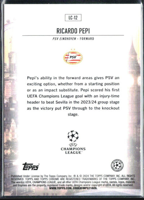 2023-24 Topps Chrome UEFA - London Calling #LC-12 Ricardo Pepi