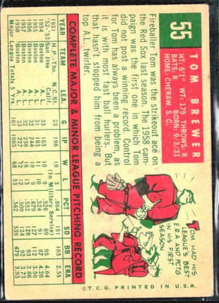 1959 Topps - #55 Tom Brewer