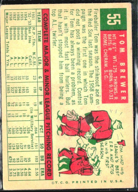 1959 Topps - #55 Tom Brewer