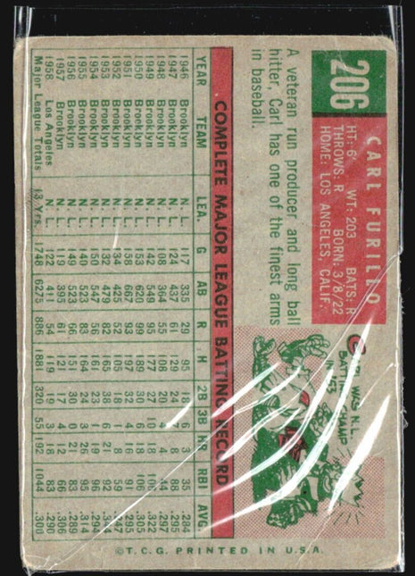 1959 Topps - white back #206 Carl Furillo