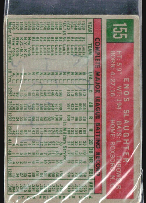 1959 Topps - #155 Enos Slaughter
