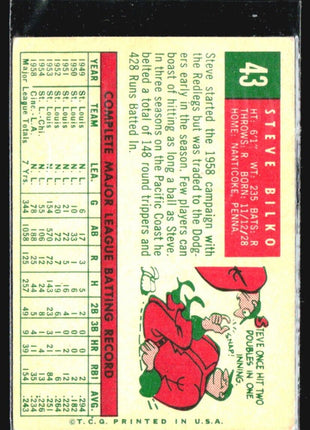 1959 Topps - #43 Steve Bilko