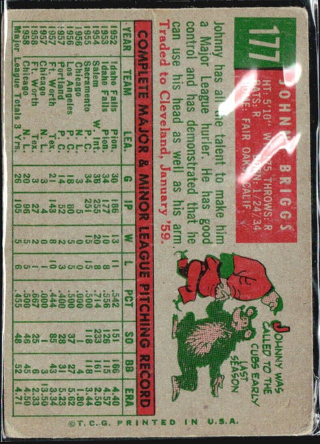 1959 Topps - #177 John Briggs (RC)