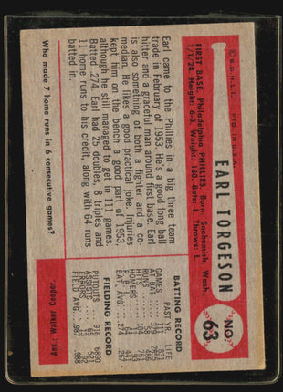 1954 Bowman - #63 Earl Torgeson