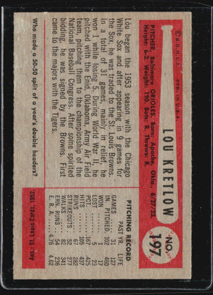 1954 Bowman - #197 Lou Kretlow