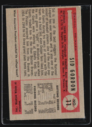 1954 Bowman - #11 Sid Gordon
