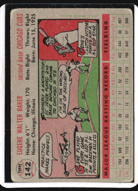 1956 Topps - Gray Back #142 Gene Baker