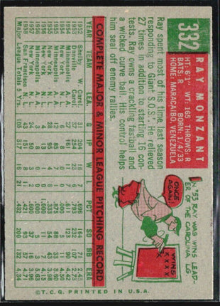 1959 Topps - #332 Ramon Monzant