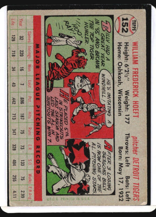 1956 Topps - Gray Back #152 Billy Hoeft