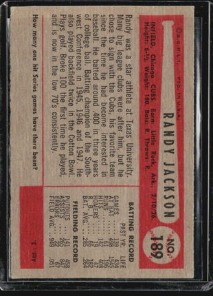 1954 Bowman - #189 Randy Jackson