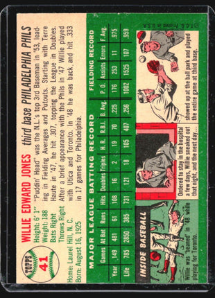 1954 Topps - White Back #41 Willie Jones
