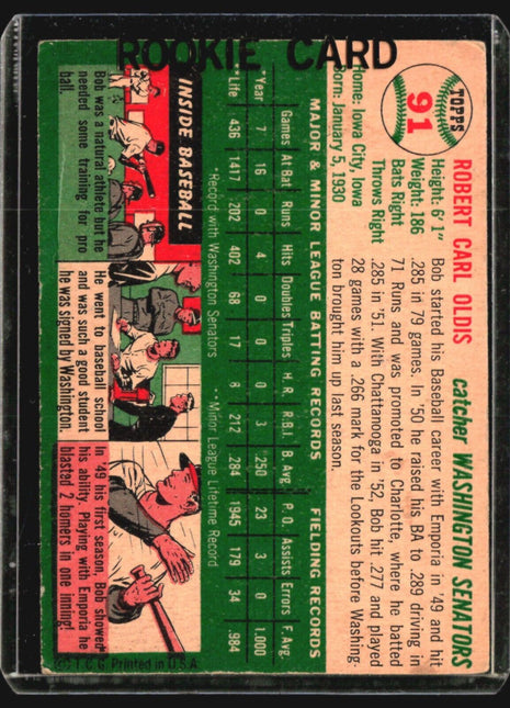 1954 Topps - #91 Bob Oldis