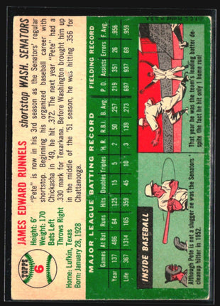1954 Topps - #6 Pete Runnels