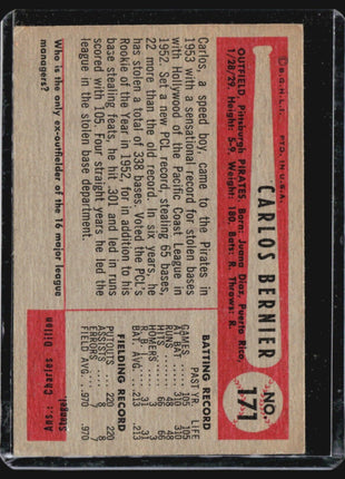 1954 Bowman - #171 Carlos Bernier