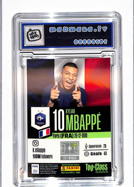2024 Panini Top Class Rainbow Master Kylian Mbappe #211 Graded 9
