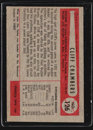 1954 Bowman - #126 Cliff Chambers