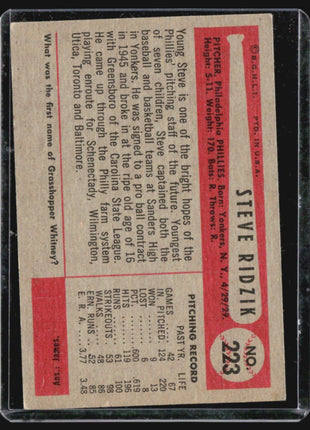 1954 Bowman - #223 Steve Ridzik (RC)