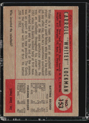 1954 Bowman - #153 Whitey Lockman
