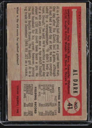 1954 Bowman -  #41 Alvin Dark