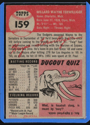 1953 Topps - #159 Wayne Terwilliger