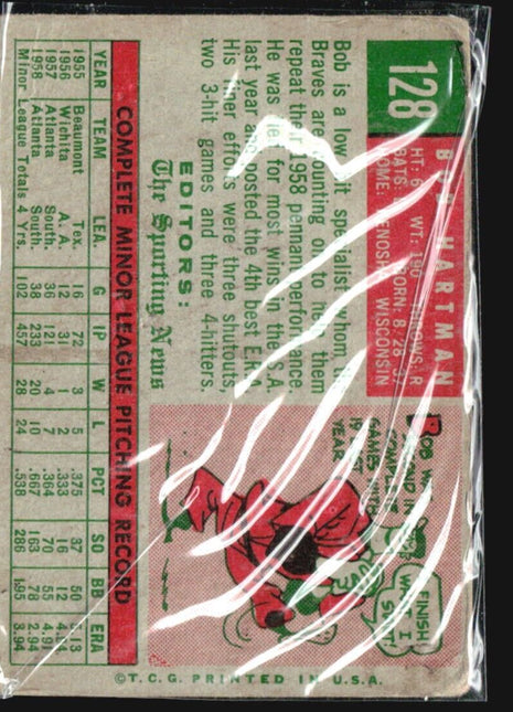 1959 Topps - Sporting News Rookie Stars #128 Bob Hartman (RC)