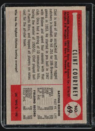 1954 Bowman - #69 Clint Courtney