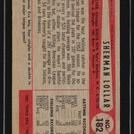 1954 Bowman - #182 Sherm Lollar